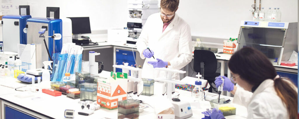 People working in a lab