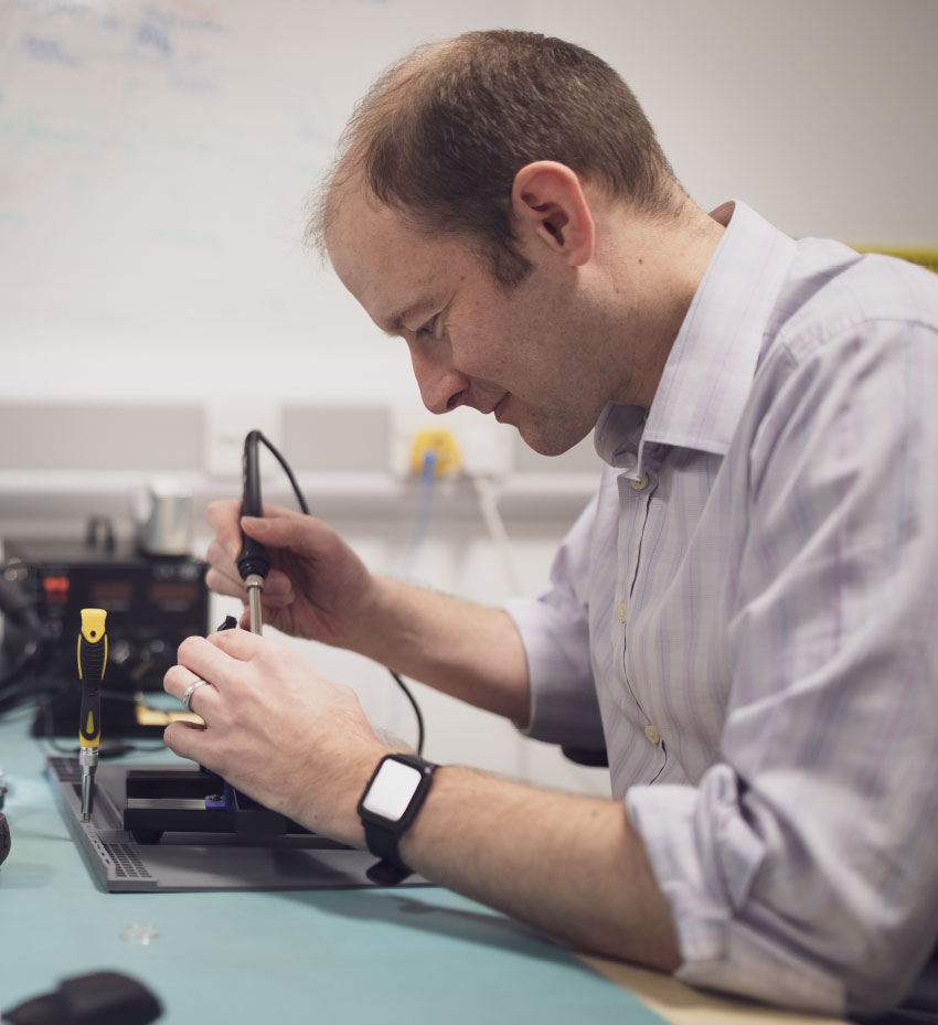 Person working on a device